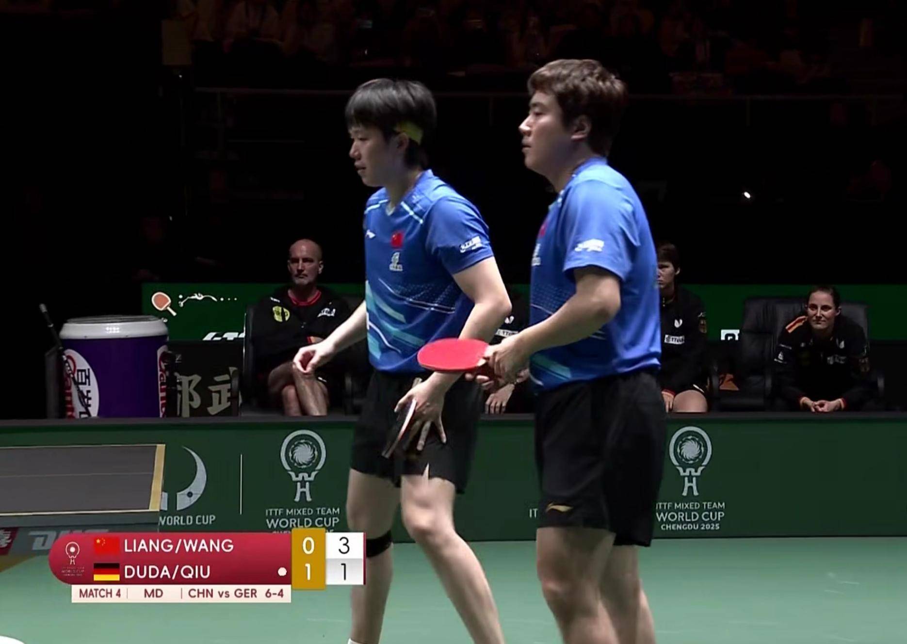 中国队完胜德国队，梁靖崑刷新纪录